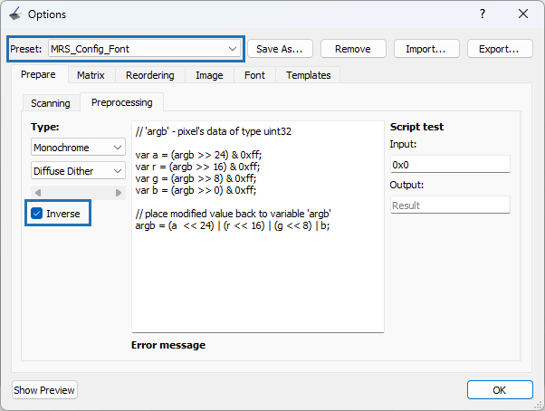 Create New Font Options